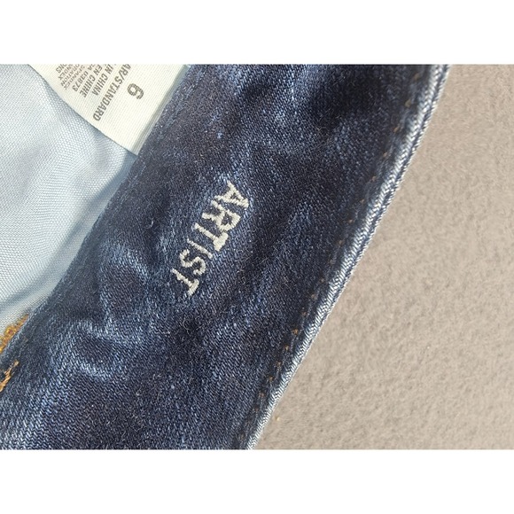 American Eagle Jeans Womens 6 31x32 Boot Blue Low Rise Stretch Western Boho - Picture 9 of 13